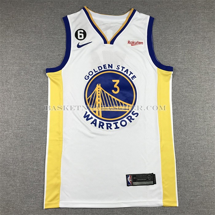 Maillot Golden State Warriors Jordan Poole NO 3 Association 2022-23 Blanc